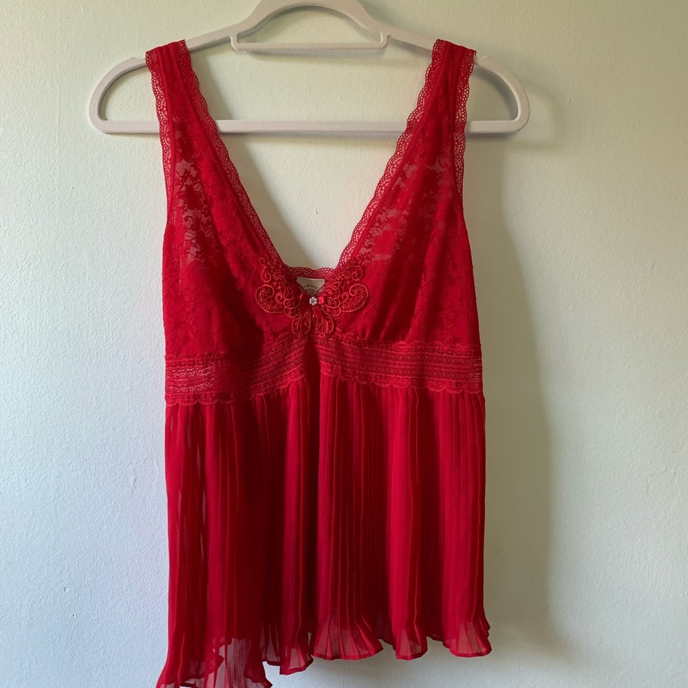In bloom vintage y2k lingerie red cami
